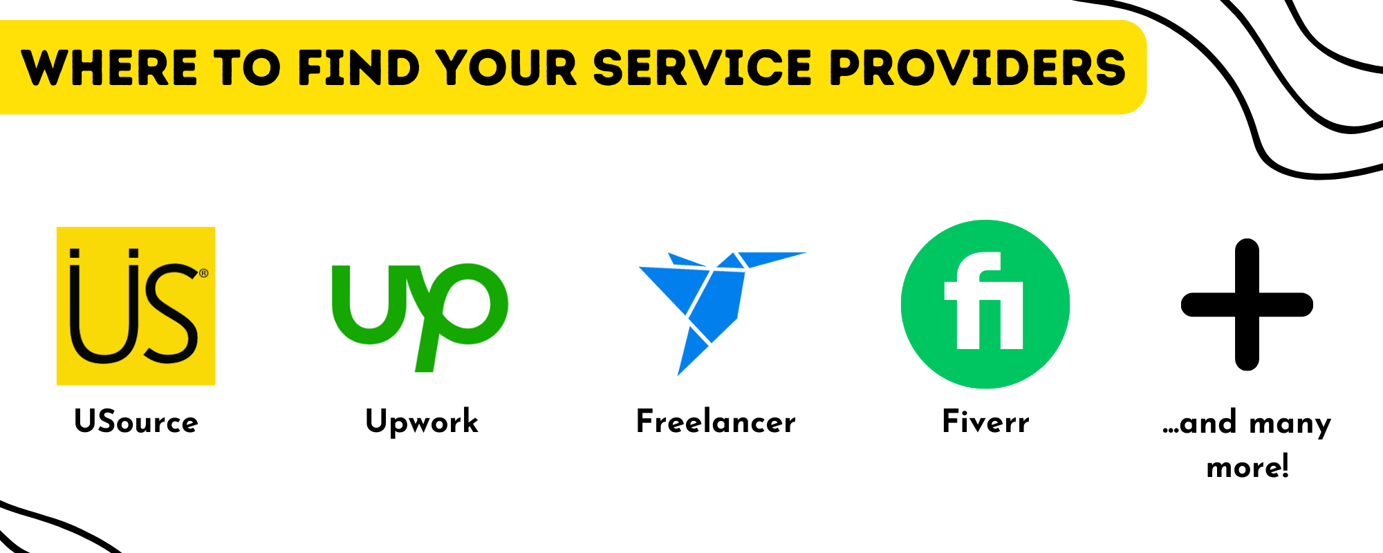 Logos of service providers listed below